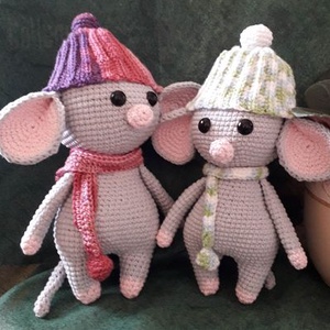 Teodóra egérke - horgolt (amigurumi) játék - játék & sport - plüssállat & játékfigura - egér - Meska.hu