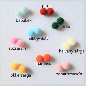 Pompom - 18 színben  (2993) - kellékek & szerszámok - gyöngyfűzés kellékek - egyéb alkatrész - Meska.hu