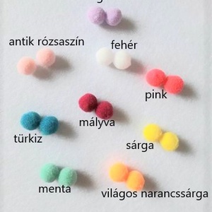 Pompom - 18 színben  (2993) - kellékek & szerszámok - gyöngyfűzés kellékek - egyéb alkatrész - Meska.hu