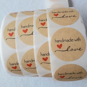 Handmade with love feliratos matrica - 10 db/csomag (3012) - kellékek & szerszámok - dekorációs kellékek - egyéb kellékek - Meska.hu