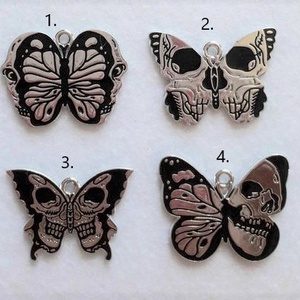 Halloween lepke / pillangó medál - 4 mintával (3055), Kellékek & szerszámok, Gyöngyfűzés kellékek, Egyéb alkatrész, , MESKA