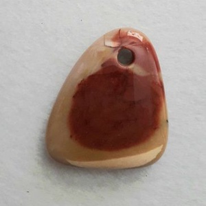 Nagyméretű mokait ásványmedál - 40x35x10 mm (3146), Kellékek & szerszámok, Gyöngyfűzés kellékek, Féldrágakő, , MESKA