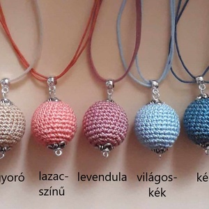 Anya  lánya Berry horgolt nyaklánc szett, több színben - ékszer - nyaklánc - bogyós nyaklánc - Meska.hu