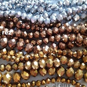 Rondell / donut / fánk alakú üveggyöngy 13 színben - 8x6 mm (1204) - kellékek & szerszámok - gyöngyfűzés kellékek - üveggyöngy - Meska.hu