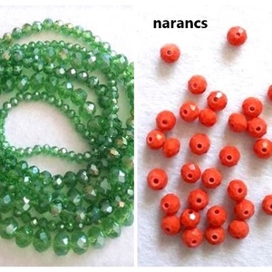 Rondell / donut / fánk alakú üveggyöngy 12 színben - 6x5 mm (1203) - kellékek & szerszámok - gyöngyfűzés kellékek - üveggyöngy - Meska.hu