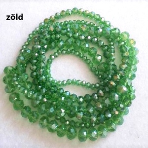 Rondell / donut / fánk alakú üveggyöngy 13 színben - 8x6 mm (1204) - kellékek & szerszámok - gyöngyfűzés kellékek - üveggyöngy - Meska.hu