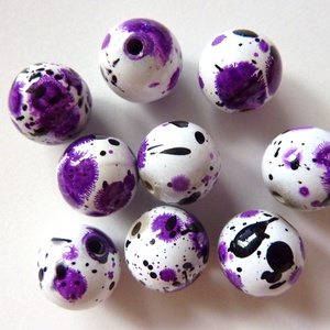 Dalmata gyöngy 3 színben - 12 mm (1611) - kellékek & szerszámok - gyöngyfűzés kellékek - műanyag gyöngy - Meska.hu