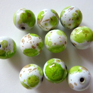 Dalmata gyöngy 3 színben - 12 mm (1611), Kellékek & szerszámok, Gyöngyfűzés kellékek, Műanyag gyöngy, , MESKA