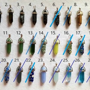 Hexagonál alakú üveg medál - 40 x 8 mm (1206) - kellékek & szerszámok - gyöngyfűzés kellékek - üveggyöngy - Meska.hu