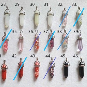 Hexagonál alakú üveg medál - 40 x 8 mm (1206) - kellékek & szerszámok - gyöngyfűzés kellékek - üveggyöngy - Meska.hu