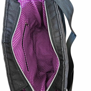 Fekete steppelt kétfunkciós női táska - táska & tok - variálható táska - Meska.hu