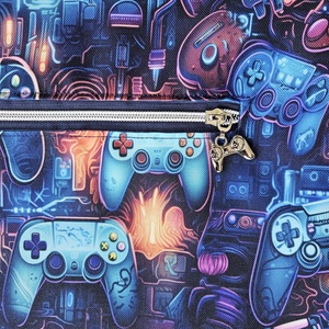 Gamer mintás  vízálló tornazsák - táska & tok - hátizsák - tornazsák, gymbag - Meska.hu