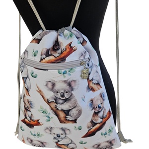 Koala mintás  vízálló tornazsák, Táska & Tok, Hátizsák, Tornazsák, Gymbag, Varrás, MESKA