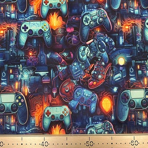 Gamer mintás  vízálló tornazsák - táska & tok - hátizsák - tornazsák, gymbag - Meska.hu