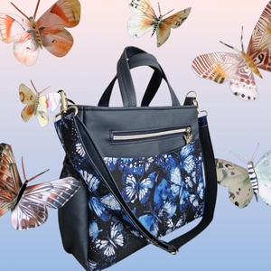 Csini női válltáska lepkés mintával - táska & tok - kézitáska & válltáska - kézitáska - Meska.hu