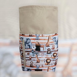 Szavanna állatai roll-top hátizsák - táska & tok - hátizsák - roll top hátizsák - Meska.hu