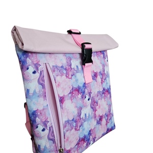Unikornisos roll-top hátizsák - táska & tok - hátizsák - roll top hátizsák - Meska.hu