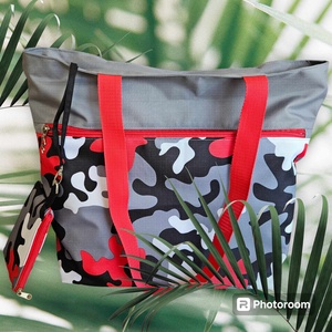 Összehajtható vízálló strandtáska/fitnesz táska/shopper rögzíthető pénztárcával, Táska & Tok, Kézitáska & válltáska, Nagy pakolós táska, Varrás, MESKA