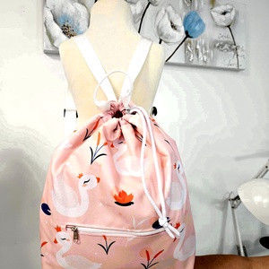 Hattyúmintás vízálló gyerek hátizsák/gymbag  - Meska.hu