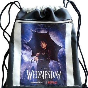 Vagány Wednesday mintás hátizsák a film kedvelőinek - Meska.hu