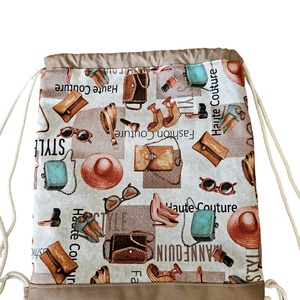 Csinos csajos hátizsák vízálló talprésszel - táska & tok - hátizsák - tornazsák, gymbag - Meska.hu