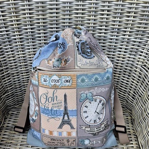 Francia hangulatú hátizsák vízálló talprésszel, Táska & Tok, Hátizsák, Tornazsák, Gymbag, Varrás, MESKA