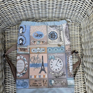 Francia hangulatú hátizsák vízálló talprésszel - táska & tok - hátizsák - tornazsák, gymbag - Meska.hu