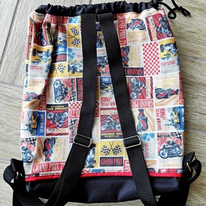 Autós-motoros fiú/férfi gymbag vízálló aljjal - táska & tok - hátizsák - iskolatáska - Meska.hu