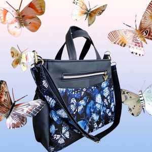 Csini női válltáska lepkés mintával - táska & tok - kézitáska & válltáska - kézitáska - Meska.hu