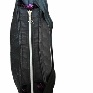 Fekete steppelt kétfunkciós vízálló női táska - táska & tok - variálható táska - Meska.hu