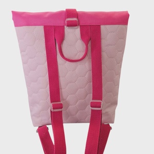 Rózsaszín-pink nyuszis roll-top hátizsák - táska & tok - hátizsák - roll top hátizsák - Meska.hu