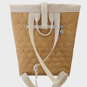 Vízálló nyuszis roll-top hátizsák föld színekben - táska & tok - hátizsák - roll top hátizsák - Meska.hu