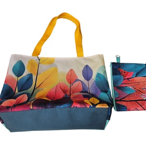 Összehajtható vízálló strandtáska/shopper hozzáillő neszivel - táska & tok - kézitáska & válltáska - nagy pakolós táska - Meska.hu