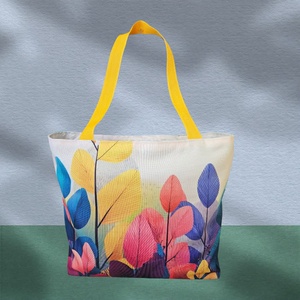 Összehajtható vízálló strandtáska/shopper hozzáillő neszivel - Meska.hu