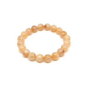 A minőségű rutilkvarc golyós ásvány karkötő 9�10mm, Ékszer, Karkötő, Ásványkarkötő, , MESKA