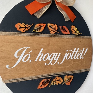 Színes falevél kopogtató - otthon & életmód - dekoráció - ajtó- és ablak dekoráció - ajtódísz & kopogtató - Meska.hu