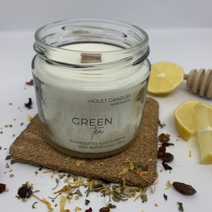 GREEN tea illatgyertya - otthon & életmód - gyertya, illat, aroma - gyertya - Meska.hu