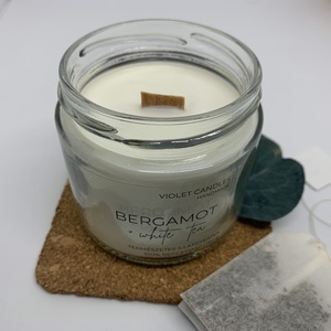 BERGAMOT + tea illatgyertya - otthon & életmód - gyertya, illat, aroma - gyertya - Meska.hu