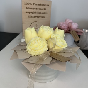 Virágos illatviasz asztaldísz - otthon & életmód - gyertya, illat, aroma - gyertya - Meska.hu