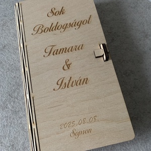 Fa pénzátadó doboz  személyre szabott esküvői ajándék - esküvő - emlék & ajándék - nászajándék - esküvői pénzátadó doboz - Meska.hu