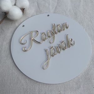 Egyedi Rögtön jövök! plexi tábla - otthon & életmód - dekoráció - ajtó- és ablak dekoráció - ajtótábla - Meska.hu