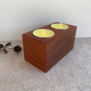 Paduk Duo � kézműves fa mécsestartó - Meska.hu