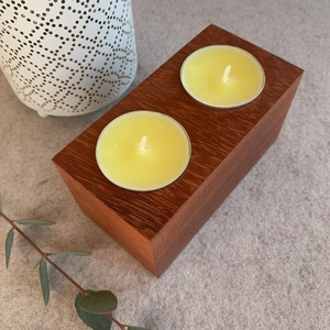 Paduk Duo � kézműves fa mécsestartó - otthon & életmód - dekoráció - asztal és polc dekoráció - asztaldísz - Meska.hu