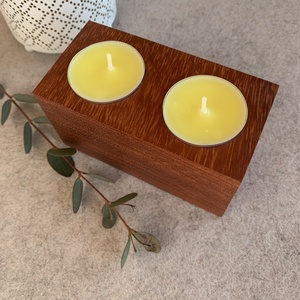 Paduk Duo � kézműves fa mécsestartó - otthon & életmód - dekoráció - asztal és polc dekoráció - asztaldísz - Meska.hu