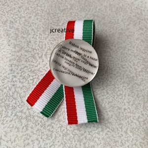 Nemzeti Dal idézetes kokárda kitűző, Ékszer, Kitűző és Bross, Ékszerkészítés, Mindenmás, MESKA