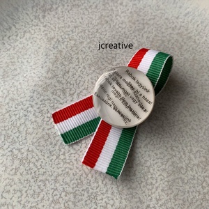 Nemzeti Dal idézetes kokárda kitűző - ékszer - kitűző és bross - Meska.hu