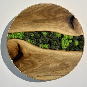 Kör alakú zuzmó falikép természetes fa alapon, Otthon & Életmód, Dekoráció, Asztal és polc dekoráció, Zuzmódekoráció, Mohadekoráció, Famegmunkálás, Mindenmás, MESKA