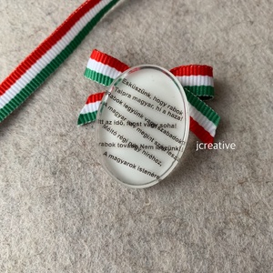 Nemzeti Dal idézetes kokárda - ékszer - kitűző és bross - Meska.hu