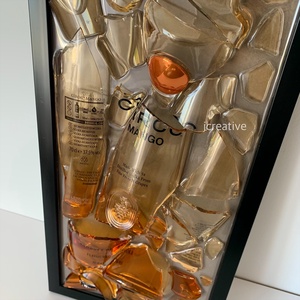 Egyedi epoxy falikép tört üvegből � CÎROC Mango design - otthon & életmód - dekoráció - fali és függő dekoráció - falra akasztható dekor - Meska.hu