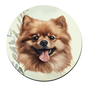 Barna pomerániai törpe spicc portré mintás bögre alátét - Meska.hu